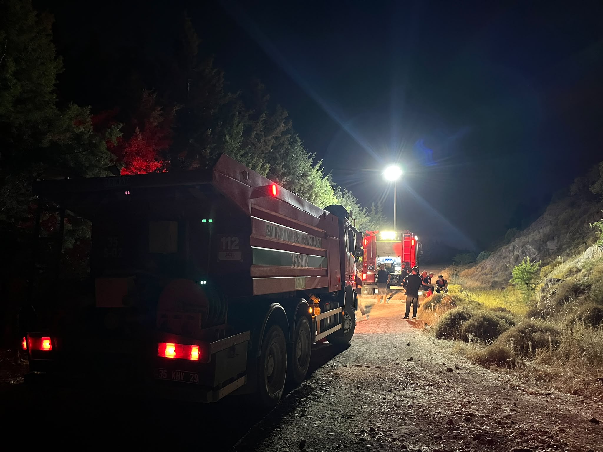 EVKA-4’te Başlayan Orman Yangını Gece Kontrol Altına Alındı